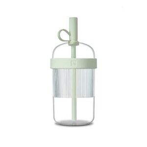 Nespresso Clear and Mint Green Tumbler with Straw